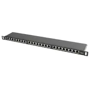 Patch panel black Number of ports 24 19 Rj45 socket x24  Pps6-0024-B