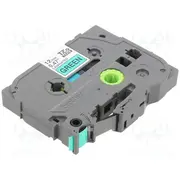 Tape 12Mm 8M green for printer Character colour black  Br-Tze731 Tze-731