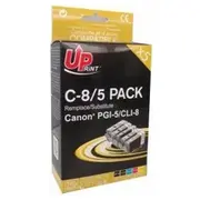 Tintes kārtridžs Uprint Canon Pgi-5 Cli-8 Multipaka  C-8/5-Pack-Up 3584770881894