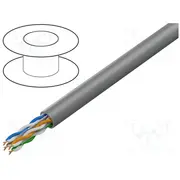 Wire U/Utp Cat 6 4X2X24Awg Cu wire Pvc grey 305M Øcable 6Mm  Lcu6-11Cu-0305.S Lcu6-11Cu-0305-S