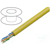 Wire U/Utp 4X2X24Awg Cca wire Pvc yellow 305M Øcable 5.2Mm  Lcu5-10Cc-0305.Y Lcu5-10Cc-0305-Y