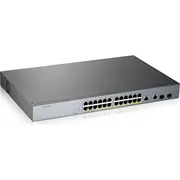 Zyxel Gs1350-26Hp, 26 Port Managed Cctv Poe Switch, Long Range, 375W 1 Year Ncc Pro Pack License Bundled 5Y Warranty  Gs1350-26Hp-Eu0101F 4718937604463