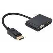 Adapteris Gembird Displayport Male - Hdmi Female  Vga Black A-Dpm-Hdmifvgaf-01
