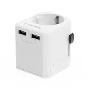 Adapteris Gembird Universal Travel Adapter 12W  Tpa-Eu2A12-01-W 8716309134965