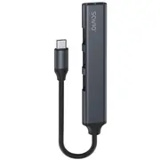 Adapteris Savio Usb-C  3 Usb-A 2.0, 1 3.1 Gen Hub Ak-71 Savak-71 5901986048497 Nusaous4Psaak71