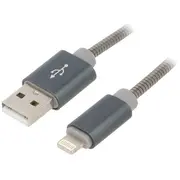 Cable Cablexpert Usb 2.0 Apple Lightning plug,USB A plug 2M  Cc-Usb2S-Amlm-2Bg Cc-Usb2S-Amlm-2M-Bg