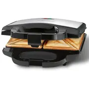 Clatronic St 3778 sandwich maker 750 W Black, Stainless steel  4006160639735 Agdclaopk0020