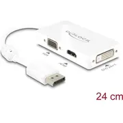 Delock Adapter Displayport 1.1 male Gt Vga / Hdmi Dvi female Passive white  62655 4043619626557