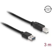 Delock Cable Easy-Usb 2.0 Type-A male Gt Usb Type-B 3 m black  83360 4043619833603