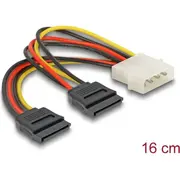 Delock Cable Sata 15 pin Hdd 2 x to 4 male  60102 4043619601028