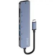 Dokstacija Savio Multifunctional Usb Type C 7In1 Hub  Ak-82 5901986049791