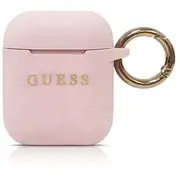 Guaccsilgllp Guess Silicone Case for Airpods 1 2 Pink  3700740463802