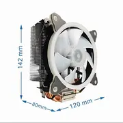 Cpu cooler Huracan 12Cm 150W 4-Pin multicolor Led  Cpu-Huracan-Argb-X130 8716309123921 Awgemwp00000005