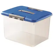 Kaste ar vāku un rokturi Hobby Optima 30L 42,8X34X28,1Cm caursp./zila  0800033376 3253920033031