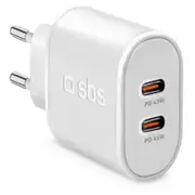 Lādētājs Sbs 2X Usb-C 45W  Tetr2Cpd45W 8018417405709
