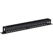 Lanberg 19 cable management panel type A 1U  Ak-1201-B Black 5901969403695