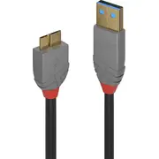 Lindy 3M Usb 3.2 Type A to  Micro-B Cable, 5Gbps, Anthra Line 36768 4002888367684 272766