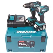 Makita Cordless Drill Set, 18V, Dlx2127Mj  4058206 0088381813716 Wlononwcrow98