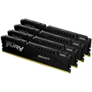 Operatyvinė atmintis Kingston Fury Beast Ddr5 128Gb 4X32Gb 5200Mhz Cl40 Juoda  Kf552C40Bbk4-128 740617335200 1913970