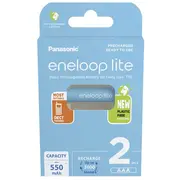 Panasonic Eneloop Lite Aaa 550Mah rechargeable - 2 pcs  Bk-4Lcce/2Be 5410853064336