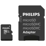 Philips Microsdhc 8Gb class 10/Uhs 1  Adapter Fm08Mp45B 8719274669036