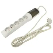 Plug socket strip protective Sockets 5 250Vac 10A black  Acar-W2339-1.5 Acar W2339 1.5