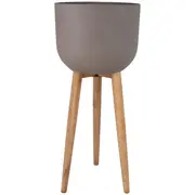 Puķu pods Sandstone ar koka kājām D40Xh97Cm, brūns  72415 4741243724150