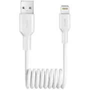 Puro Spiral Cable 12W Usb-A  Lightning uzlādes vads uz 1M balts Pucaplt12Wspwhi 8018417498886 85044030
