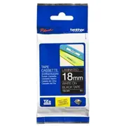 Tze-345 uzlīmju lente balts uz melna 18Mm  Tze345 4977766685795