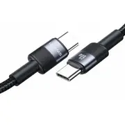 Usams Sj724Zj01 datu pārraides un uzlādes vads  Usb-C uz 60W 1.2M melns 6958444991894 85044030