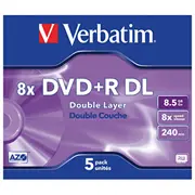 Verbatim 43541 Matricas 5X DvdR Dl / 8.5Gb  0023942435419