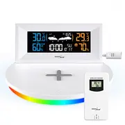 Greenblue Wireless Weather Station with Wireless/Inductive Charger, Clock, Alarm, Calendar, Outdoor Sensor, Gb213  370416 5902211124184 Wlononwcrprc4
