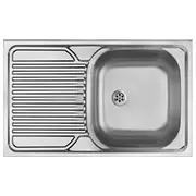 1-Bowl steel sink with drainer on the left side - overlay  Zm5 011L 5907650846444 Wlononwcr1479