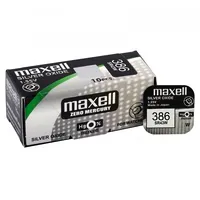 386 baterijas 1.55V Maxell sudraba-oksīda Sr43Sw iepakojumā 1 gb.  Bat386.Mx1 3100001477874