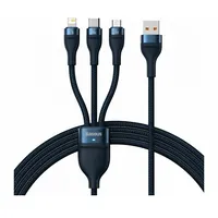 3In1 Usb cable Baseus Flash Series,  Usb-C Micro Lightning 66W, 1.2M Blue Cass040003 6932172618117 037283