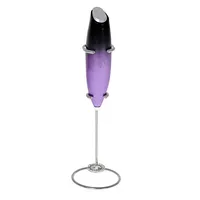 Adler Milk frother with a stand Ad 4499 Black/Purple  5903887806053