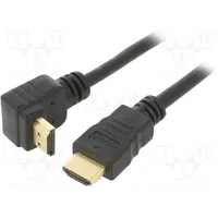 Cable Hdmi 2.0 plug,HDMI plug 90 Pvc 4.5M black 30Awg  Cc-Hdmi490-15