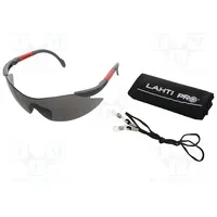 Safety spectacles Lens gray Features regulated Kit case  Lahti-46038 46038