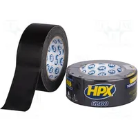 Tape duct W 48Mm L 25M Thk 0.3Mm black natural rubber 12  Hpx-D6200-4825Bk Cb5025