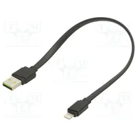 Cable flat,USB 2.0 Apple Lightning plug,USB A plug 0.25M  Gc-Kabgc02 Kabgc02