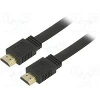 Cable Hdcp 2.2,Hdmi 2.0,Flat Hdmi plug,both sides Pvc 1.5M  Goobay-61278 61278