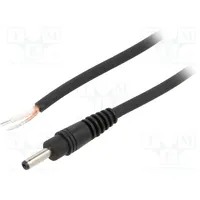 Cable 1X0.75Mm2 wires,DC 3,5/1,3 plug straight black 1.5M  P13-Tt-C075-150Bk