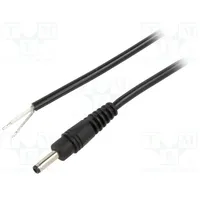 Cable 1X0.5Mm2 wires,DC 3,5/1,3 plug straight black 1.5M  P13-Tt-C050-150Bk