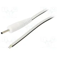Cable 2X0.5Mm2 wires,DC 2,35/0,7 plug straight white 1.5M  P07-Tt-T050-150Wh