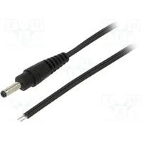 Cable 2X0.35Mm2 wires,DC 3,5/1,3 plug straight black 1.5M  P13-Tt-T035-150Bk