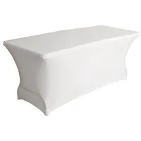 Rectangular table cover - stretch white  Fp410 5410329614966