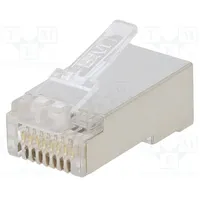 Plug Rj45 Pin 8 Cat 5E shielded Layout 8P8C for cable  Bm01069