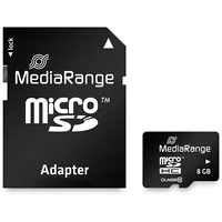 Memory Micro Sdhc 8Gb C10/W/Adapter Mr957 Mediarange  4260283113521