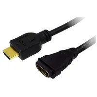 Logilink  Black Hdmi Type A Female Male Cable - to 2 m Ch0056 4052792000849