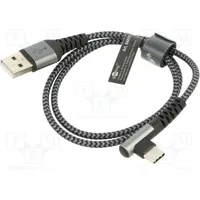 Cable Usb 2.0 A plug,USB C angled plug 0.5M 480Mbps  Goobay-64655 64655